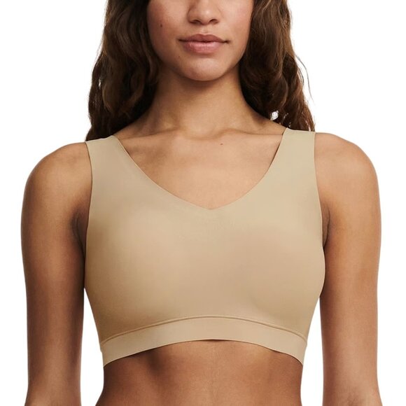 Chantelle SoftStretch Padded V-Neck Bra Nude Sand - C16A10